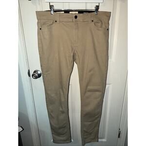 Scott James Chino Pants Mens Size 34x32 Beige Tan Khaki Slim Fit Stretch Casual